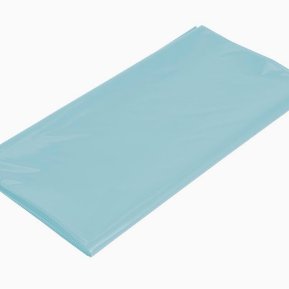 Blue Rectangular Plastic Table Cover - Picture 4 of 5